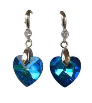aretes gran corazón azul zafiro dasmalerish sw