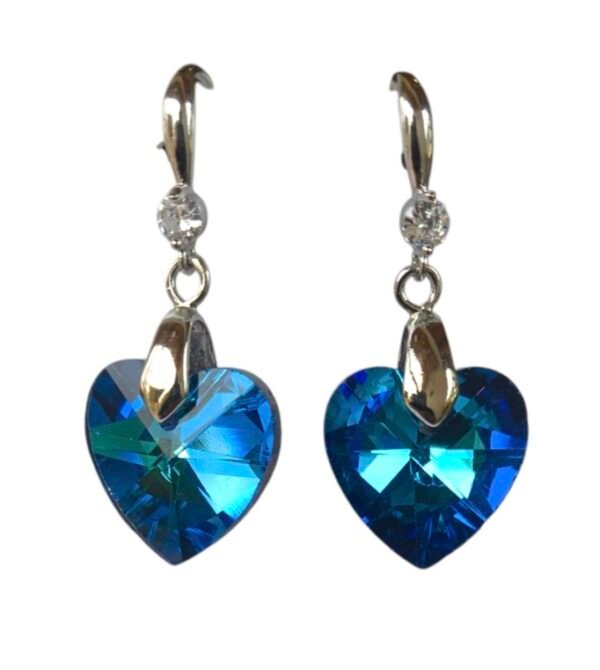 aretes gran corazón azul zafiro dasmalerish sw