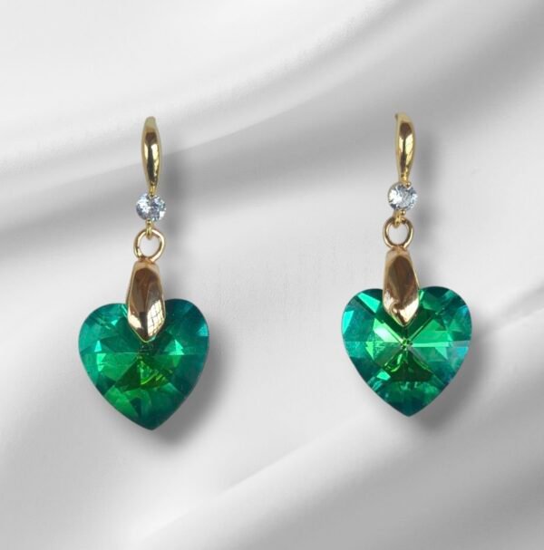 aretes gran corazón azul zafiro dasmalerish sw