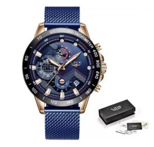 reloj lige original azul, de cuarzo.