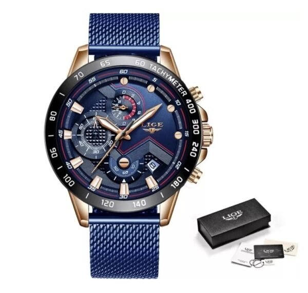 reloj lige original azul, de cuarzo.