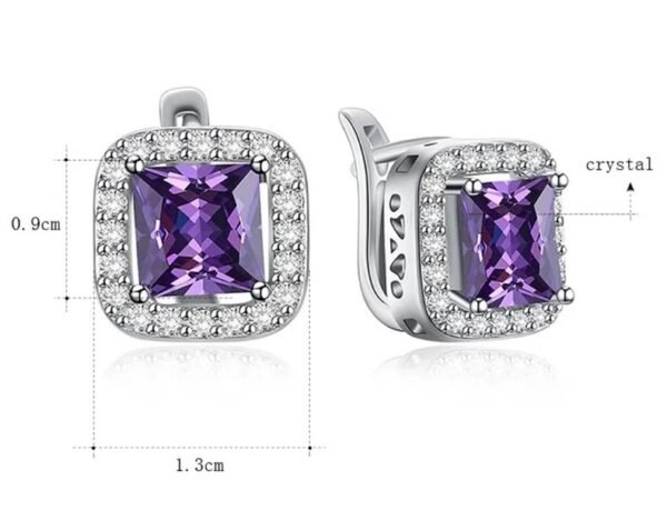 aretes crytal zirconia purple.