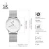 reloj shengke, color plateado dama.