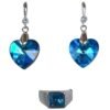 gran corazón azul dasmalerish con anillo silver blue.